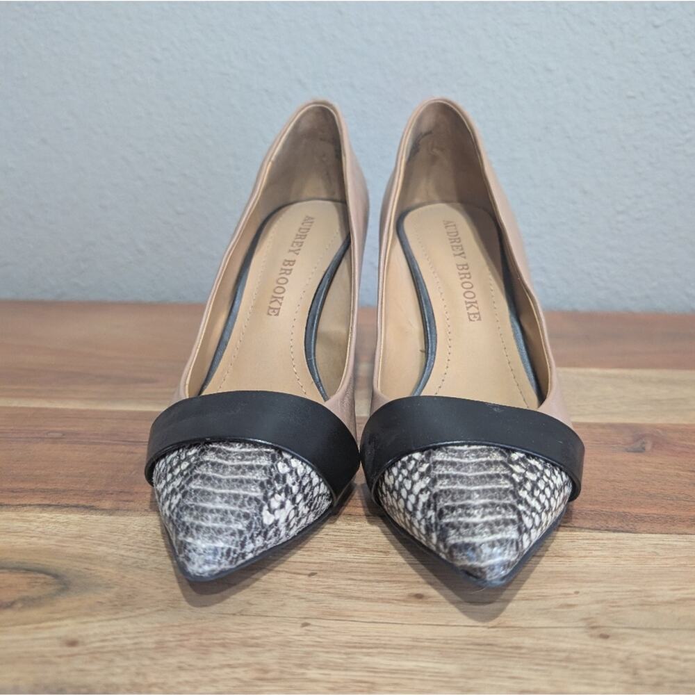 Audrey Brooke Abbie Colorblock Heels Pumps